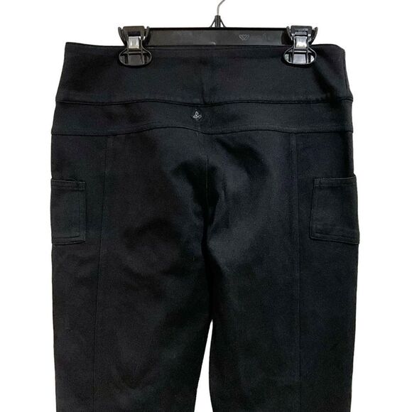 PRANA Pull On Knit Pant in Black Straight Leg Pockets Size Small - Picture 5 of 6